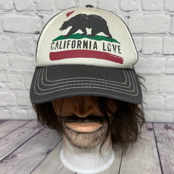 California Love Trucker hat Mesh Foam Cap Snapback Gray White Brooklyn Hat Co. - Picture 1 of 8